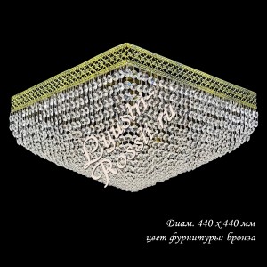 Хрустальная потолочная люстра "Квадрат "Ракушка-2"